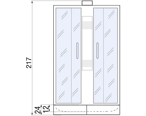 Приобрести Душевая кабина 90х90х217 River LENA Б/К 90/24 МТ в магазине сантехники Santeh-Crystal.ru
