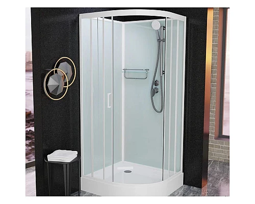 Заказать Душевая кабина 100x100x215 см Frank F400 White 4000404 прозрачное в магазине сантехники Santeh-Crystal.ru