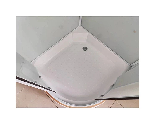 Приобрести Душевая кабина 90x90x220 см Frank F409/1 М White 20024 текстурное стекло в магазине сантехники Santeh-Crystal.ru