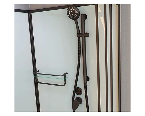 Приобрести Душевая кабина 100x100x215 см Frank F400 Black 400004 прозрачное в магазине сантехники Santeh-Crystal.ru