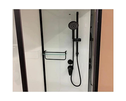 Приобрести Душевая кабина 110x80x215 см Frank F411R М Black 20057 текстурное стекло в магазине сантехники Santeh-Crystal.ru