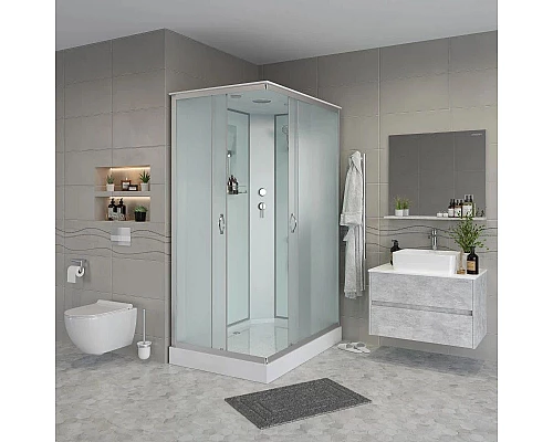 Заказать Душевая кабина 120х90х220 см Niagara NG-43295-14Q матовое в магазине сантехники Santeh-Crystal.ru
