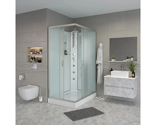 Заказать Душевая кабина 120х90х240 см Niagara NG-43295-14QBKTG матовое в магазине сантехники Santeh-Crystal.ru
