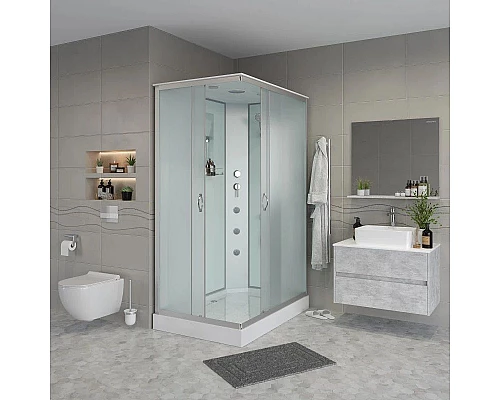 Приобрести Душевая кабина 120х90х220 см Niagara NG-43295-14QG матовое в магазине сантехники Santeh-Crystal.ru