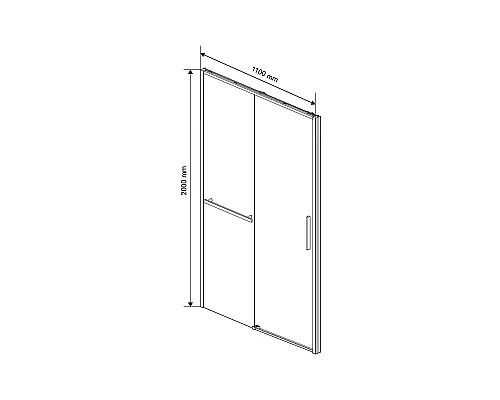 Душевая дверь 110 см Vincea Slim Soft VDS-1SS110CL прозрачное