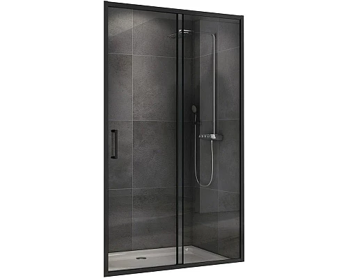 Купить Душевая дверь 110 см Abber Schwarzer Diamant AG30110B5 прозрачное в магазине сантехники Santeh-Crystal.ru