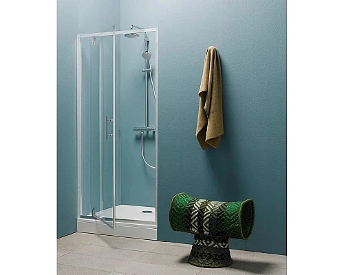 Купить Душевая дверь 90 см Kolpa San Eco Quat Luna TVO/S 90 прозрачное в магазине сантехники Santeh-Crystal.ru