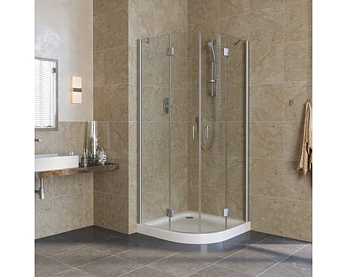 Приобрести Душевой уголок 100х100 см Vegas Glass AFS 100 07 01 прозрачное в магазине сантехники Santeh-Crystal.ru