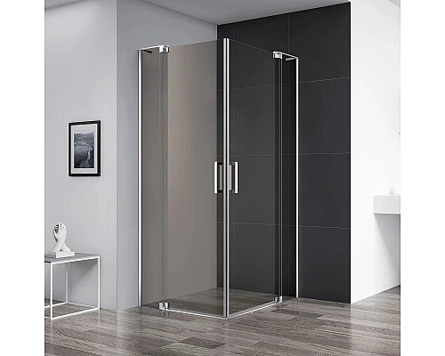 Заказать Душевой уголок 100-110х100-110 см Cezares SLIDER-A-2-100/110-BR-Cr бронза в магазине сантехники Santeh-Crystal.ru