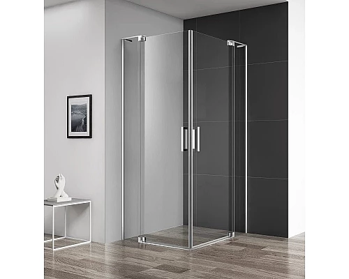 Купить Душевой уголок 100-110х80-90 см Cezares SLIDER-AH-2-80/90-100/110-C-Cr прозрачное в магазине сантехники Santeh-Crystal.ru