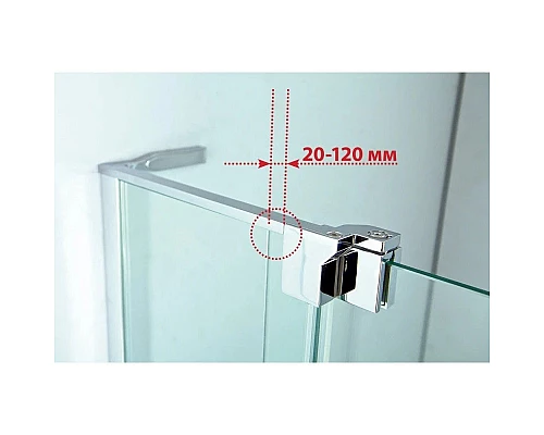 Купить Душевой уголок 100-110х80-90 см Cezares SLIDER-AH-2-80/90-100/110-C-Cr прозрачное в магазине сантехники Santeh-Crystal.ru