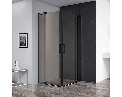 Купить Душевой уголок 100-110х90-100 см Cezares SLIDER-AH-2-90/100-100/110-BR-NERO бронза в магазине сантехники Santeh-Crystal.ru