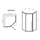 Душевой уголок 100x100 см Vincea Penta VSP-3P100CL прозрачное
