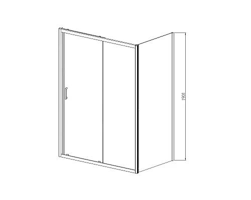 Душевой уголок 100x80 см Vincea Alpha VSR-3AL8010MT текстурное