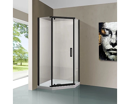 Душевой уголок 100x100 см Vincea Stresa VSP-1S100CLB прозрачное