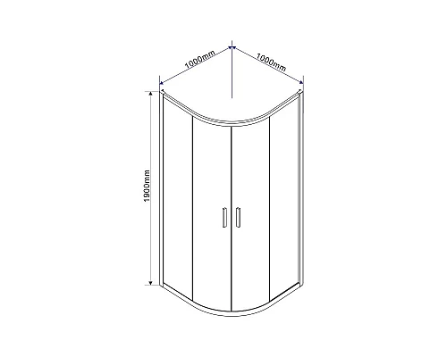 Душевой уголок 100x100 см Vincea Garda VSQ-1G100CL прозрачное