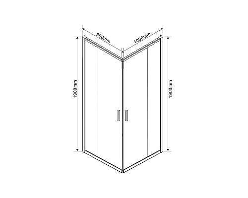 Душевой уголок 100x90 см Vincea Garda VSS-1G9010CL прозрачное