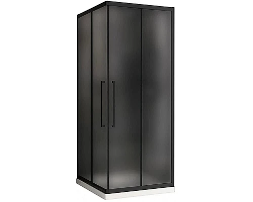 Приобрести Душевой уголок 80х80 см Abber Schwarzer Diamant AG02080BMH матовое в магазине сантехники Santeh-Crystal.ru