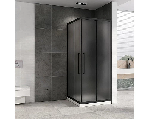 Заказать Душевой уголок 100х100 см Abber Schwarzer Diamant AG02100BMH матовое в магазине сантехники Santeh-Crystal.ru