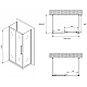 Заказать Душевой уголок 120х50 см Abber Schwarzer Diamant AG30120BH-S50B прозрачное в магазине сантехники Santeh-Crystal.ru