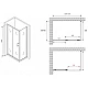 Купить Душевой уголок 130х60 см Abber Schwarzer Diamant AG30130B5-S60B5 прозрачное в магазине сантехники Santeh-Crystal.ru