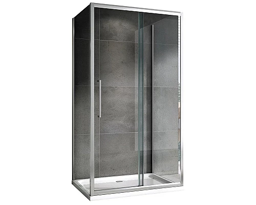 Купить Душевой уголок 130х50 см Abber Schwarzer Diamant AG30130H-S50-S50 прозрачное в магазине сантехники Santeh-Crystal.ru