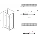 Купить Душевой уголок 130х60 см Abber Schwarzer Diamant AG30130H-S60-S60 прозрачное в магазине сантехники Santeh-Crystal.ru