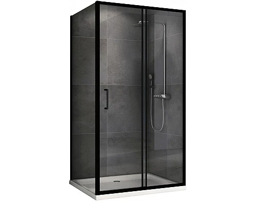 Купить Душевой уголок 140х60 см Abber Schwarzer Diamant AG30140B5-S60B5 прозрачное в магазине сантехники Santeh-Crystal.ru