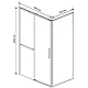 Душевой уголок 100x90 см Vincea Slim Soft VSR-1SS9010CLB прозрачное