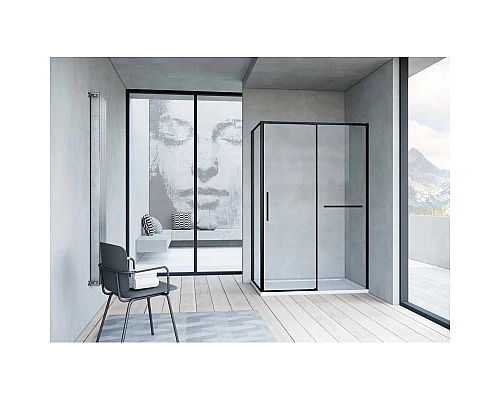 Душевой уголок 100x90 см Vincea Slim Soft VSR-1SS9010CLB прозрачное