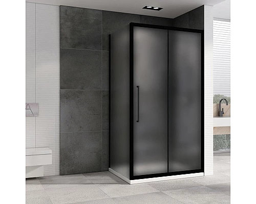 Заказать Душевой уголок 170х70 см Abber Schwarzer Diamant AG30170BMH-S70BM матовое в магазине сантехники Santeh-Crystal.ru