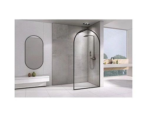 Приобрести Неподвижная перегородка 100 см Abber Immer Offen AG64100B8 прозрачное в магазине сантехники Santeh-Crystal.ru