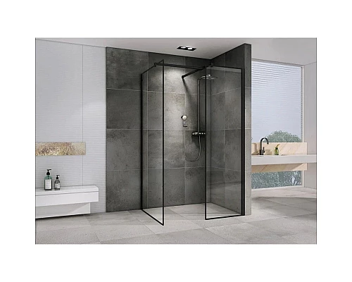 Купить Неподвижная перегородка 120 см Abber Immer Offen AG67128B прозрачное в магазине сантехники Santeh-Crystal.ru