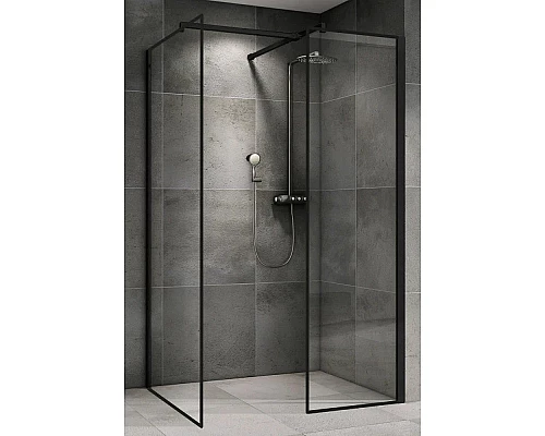 Купить Неподвижная перегородка 120 см Abber Immer Offen AG67128B прозрачное в магазине сантехники Santeh-Crystal.ru