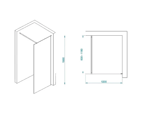 Заказать Неподвижная перегородка 120 см RGW WA-002G Walk-in 35100212-16 прозрачное в магазине сантехники Santeh-Crystal.ru
