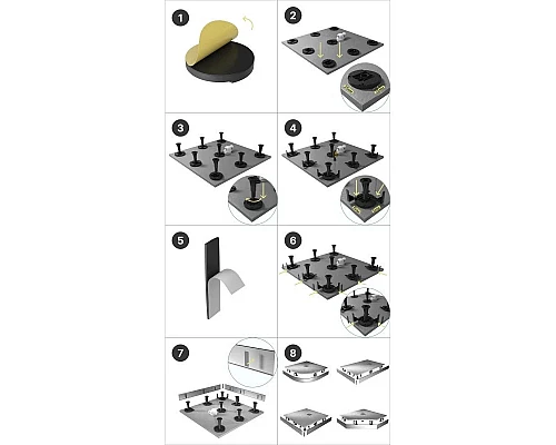 Заказать Ножки для поддона 8 шт Grossman Strong GR-S8 в магазине сантехники Santeh-Crystal.ru