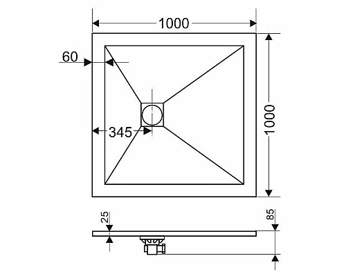 Заказать Панель для поддона 100х100 см Grossman Strong GR-S11001001Q в магазине сантехники Santeh-Crystal.ru