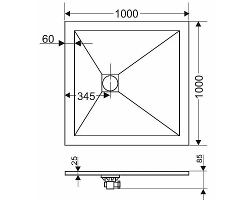 Купить Панель для поддона 100х100 см Grossman Strong GR-S21001001Q в магазине сантехники Santeh-Crystal.ru