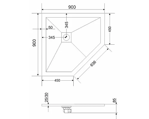 Приобрести Панель для поддона 90х90 см Grossman Strong GR-S190901D в магазине сантехники Santeh-Crystal.ru