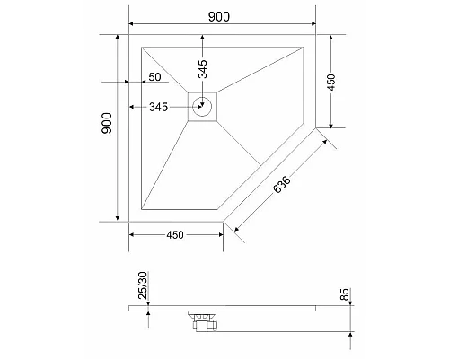 Купить Панель для поддона 90х90 см Grossman Strong GR-S290901D в магазине сантехники Santeh-Crystal.ru