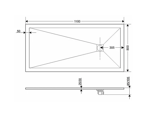 Приобрести Панель для поддона 110х80 см Grossman Strong GR-S1801101Q в магазине сантехники Santeh-Crystal.ru