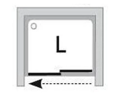 Приобрести Душевая раздвижная дверь Ravak Rapier NRDP2 120 L белый Transparent 0NNG010LZ1 в магазине сантехники Santeh-Crystal.ru