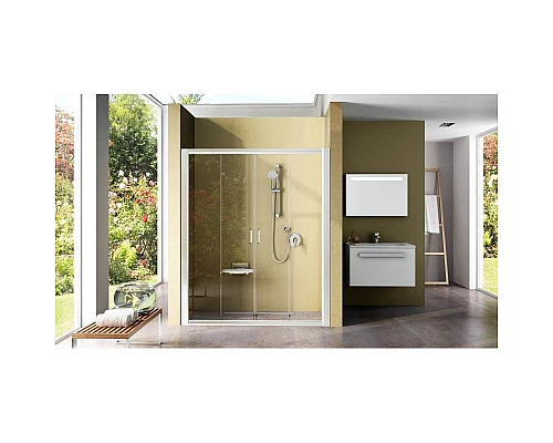 Заказать Душевые раздвижные двери Ravak Rapier NRDP4 200 белый Transparent 0ONK0100Z1 в магазине сантехники Santeh-Crystal.ru