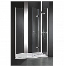 Душевая дверь складная Cezares Elena 150 см текстурное стекло ELENA-W-BS-13-60+45/45-P-Cr-R