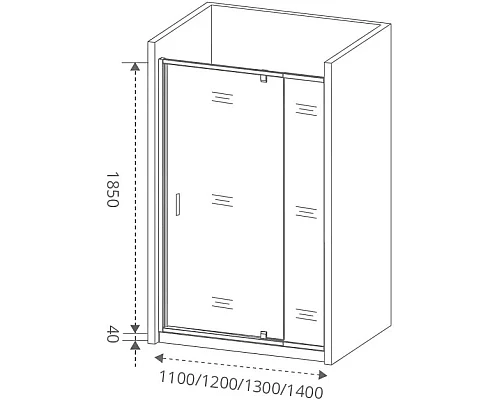 Приобрести Душевая дверь 120 см Good Door Orion WTW-PD-120-G-CH grape в магазине сантехники Santeh-Crystal.ru