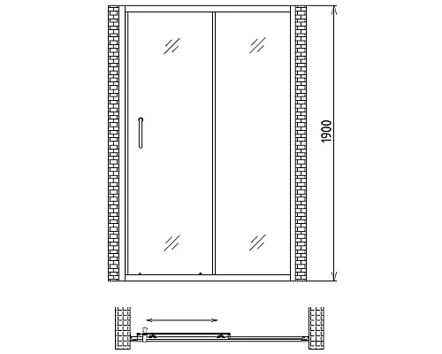 Купить Душевая дверь 170 см Gemy Victoria S30191G прозрачное в магазине сантехники Santeh-Crystal.ru