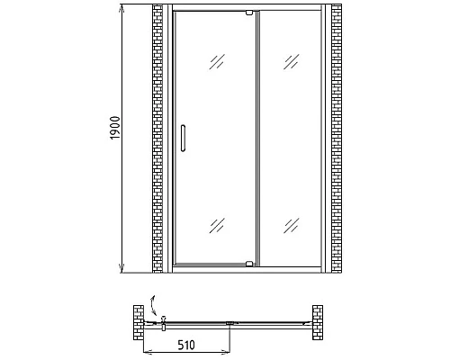Приобрести Душевая дверь 110 см Gemy Sunny Bay S28191C прозрачное в магазине сантехники Santeh-Crystal.ru