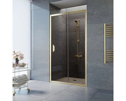 Купить Душевая дверь 100 см Vegas Glass ZP 100 09 05 бронза в магазине сантехники Santeh-Crystal.ru