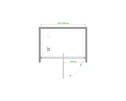 Купить Душевая дверь 120 см Royal Bath RB120HV-C-CH матовое в магазине сантехники Santeh-Crystal.ru
