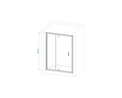 Купить Душевая дверь 120 см Royal Bath RB120HV-C-CH матовое в магазине сантехники Santeh-Crystal.ru